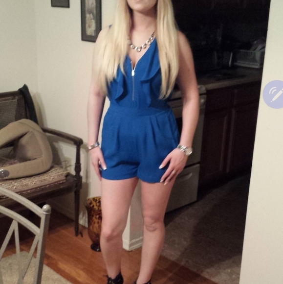 Express Ruffle Romper - blue - Picture 2 of 5